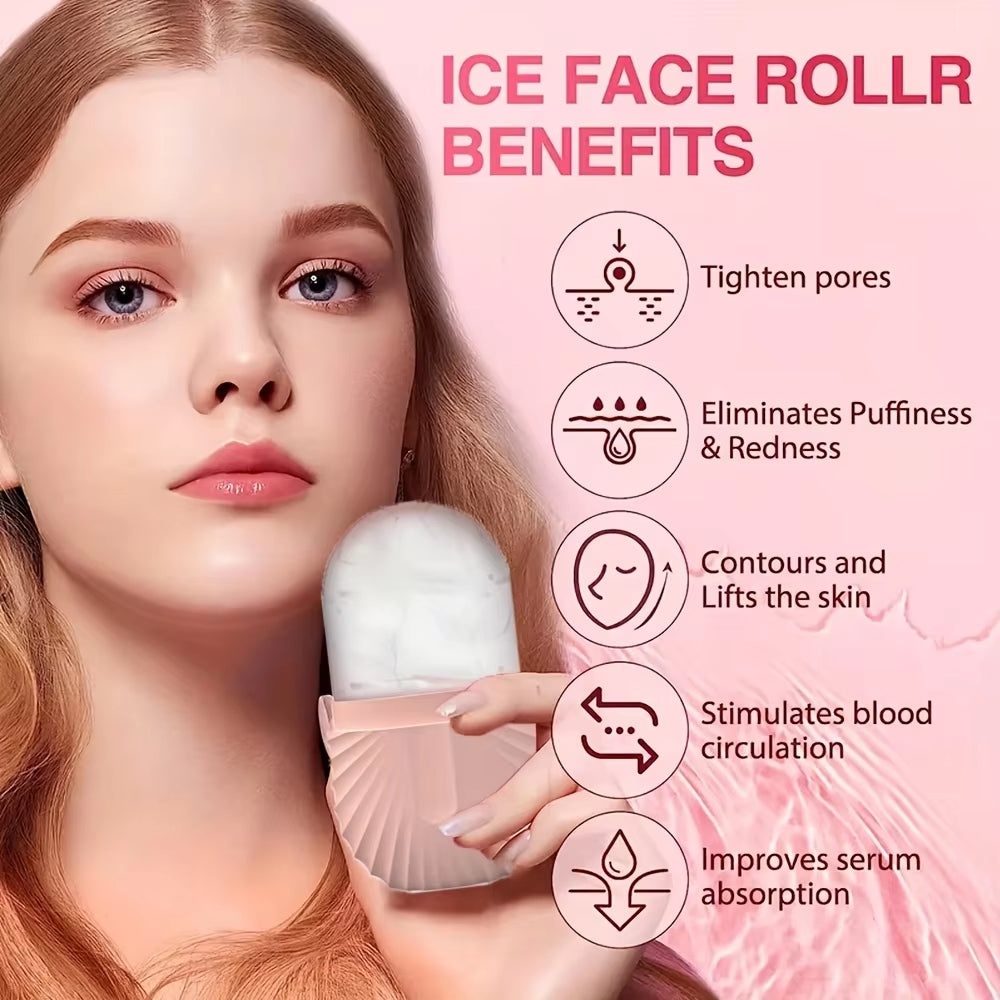 New Ice Roller for Face & Eye Puffiness Relief Reusable Facial Massager Contour and Enhance Skin Care & Glow Skin Care Tools
